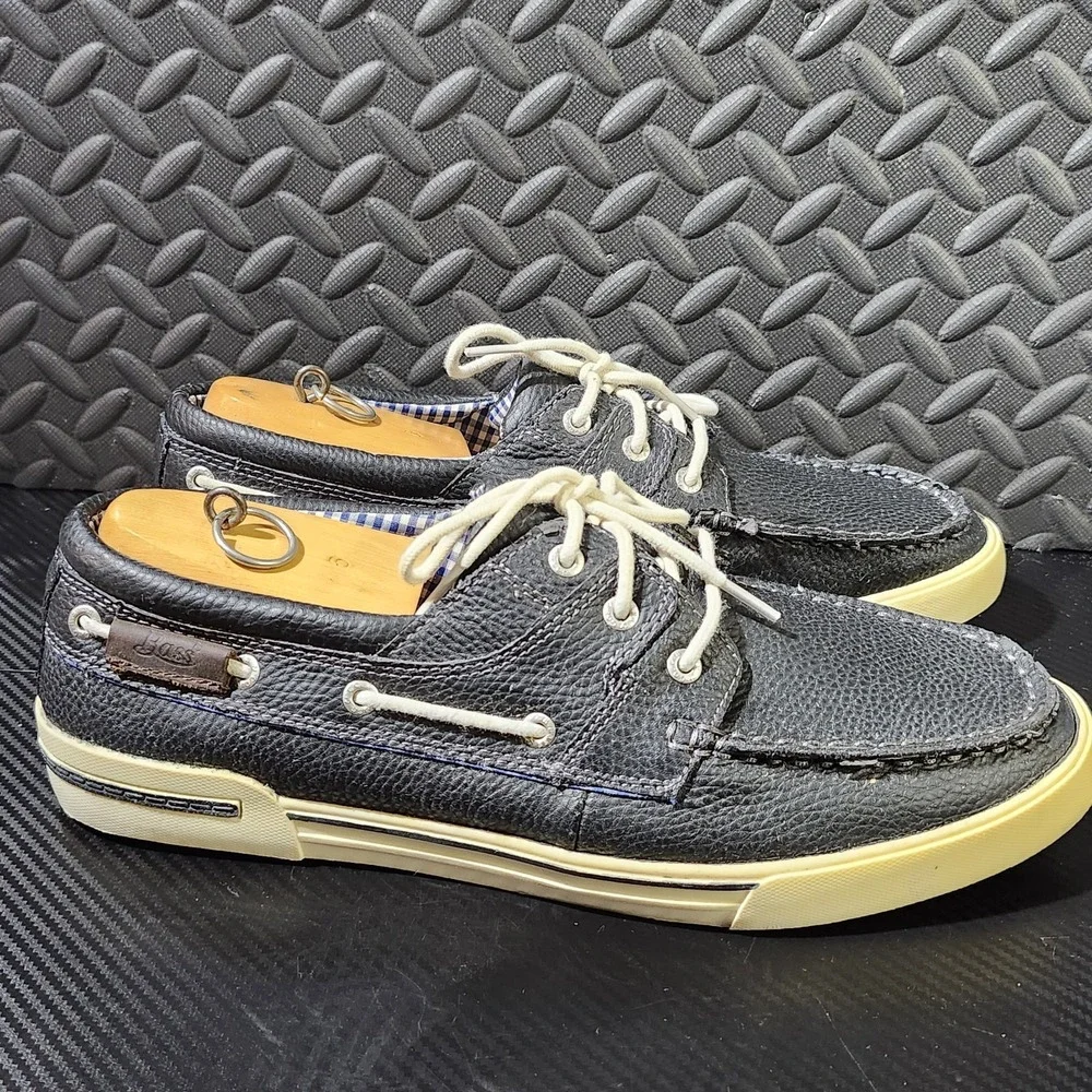GH Bass Boat Shoes Mens 10 M Casual Slip On Loafers Black Size 13M
